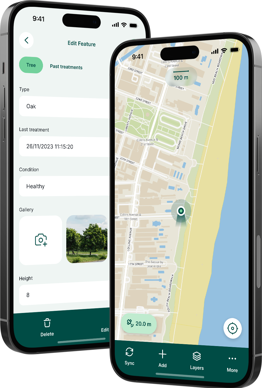 Mergin Maps mobile app screens